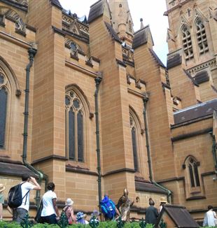 Pilgrimage for the Jubilee of Mercy 2016, arrival at Saint Mary's Cathedral, Sydney, NSW