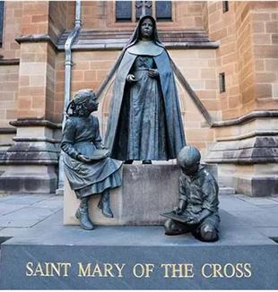 Statue of St Mary of the Cross near St. Mary's Cathedral, Sydney