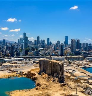 The port of Beirut destroyed by the explosion in August 2020 (Photo: Ali Chehade/Shutterstock)