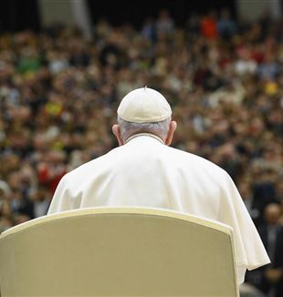 Pope Francis at the General Audience on February 15 (Vatican Media/Catholic Press Photo)