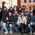  John Kinder with his oldest friends from Piazzale Corvetto (Milan), in Rome in 2015, to see Pope Francis.