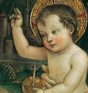 A detail of Pinturicchio's “Child Jesus of the Hands” 