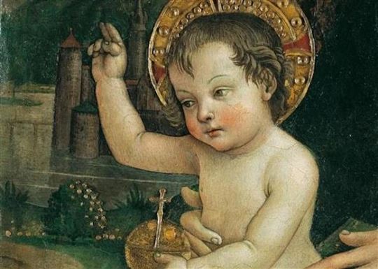 A detail of Pinturicchio's “Child Jesus of the Hands” 