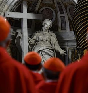 Cardinals at the Novendial Mass in memory of Pope Francis, St. Peter's, Rome (©Ansa/Fabio Frustaci)
